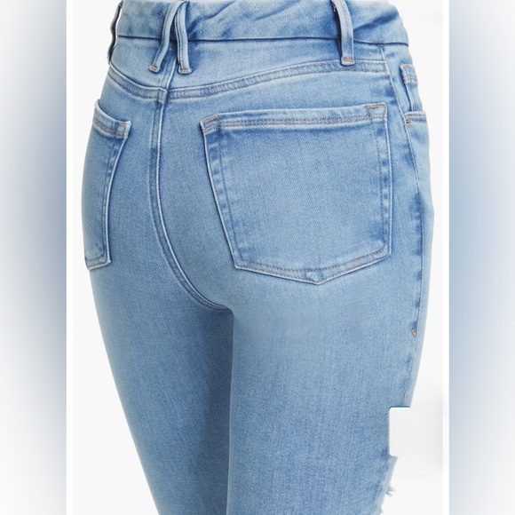 Good American Good Waist Skinny High Rise Blue Jeans Tummy Tech Size 2 /26 - Picture 3 of 16